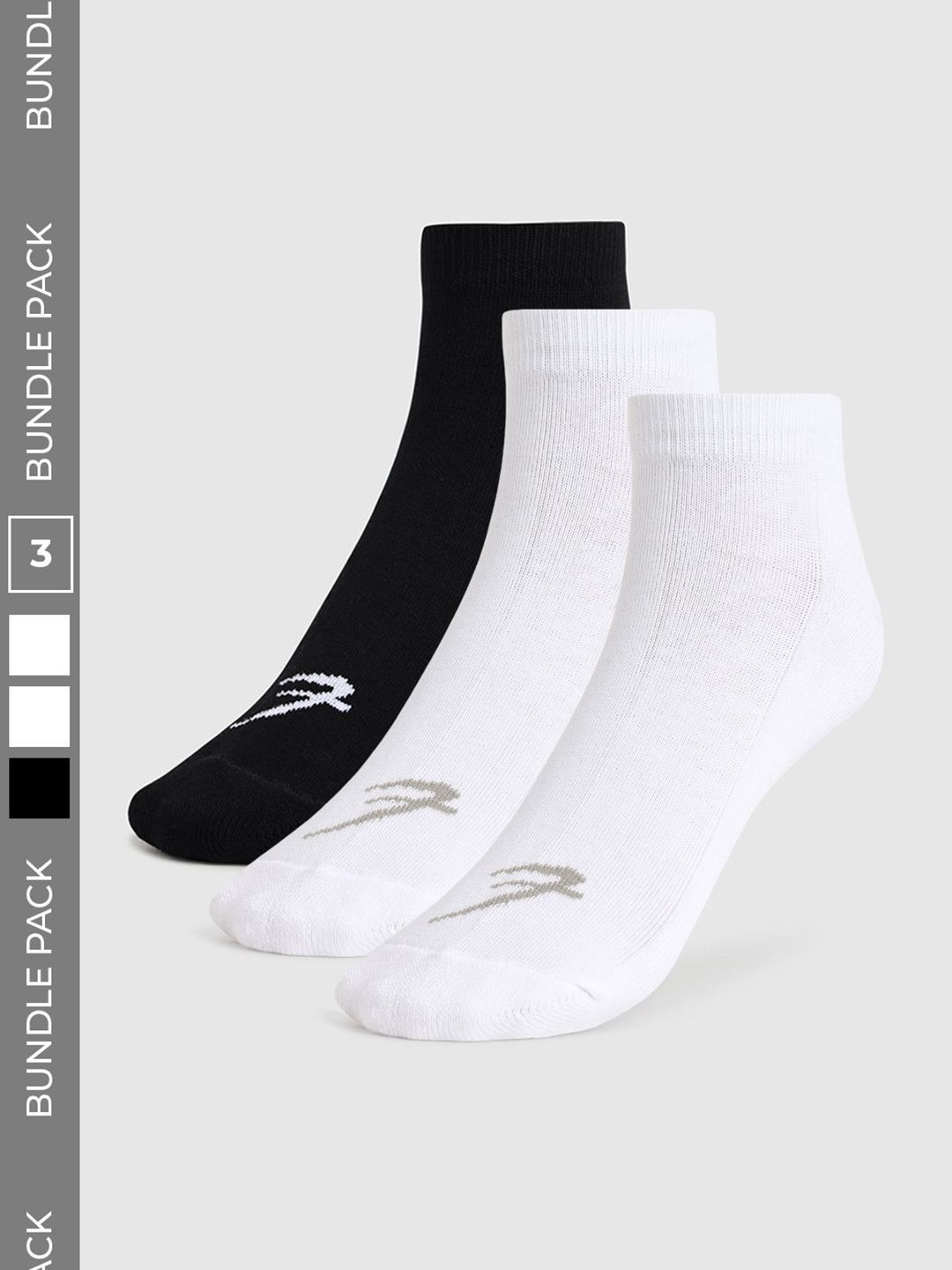 FUAARK Men Pack of 3 Cotton Blend Ankle Length Socks