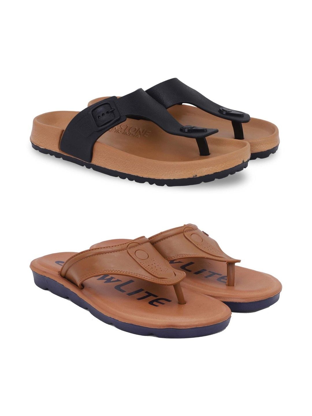 KAPYANSH Men Set Of 2 Thong Flip-Flops