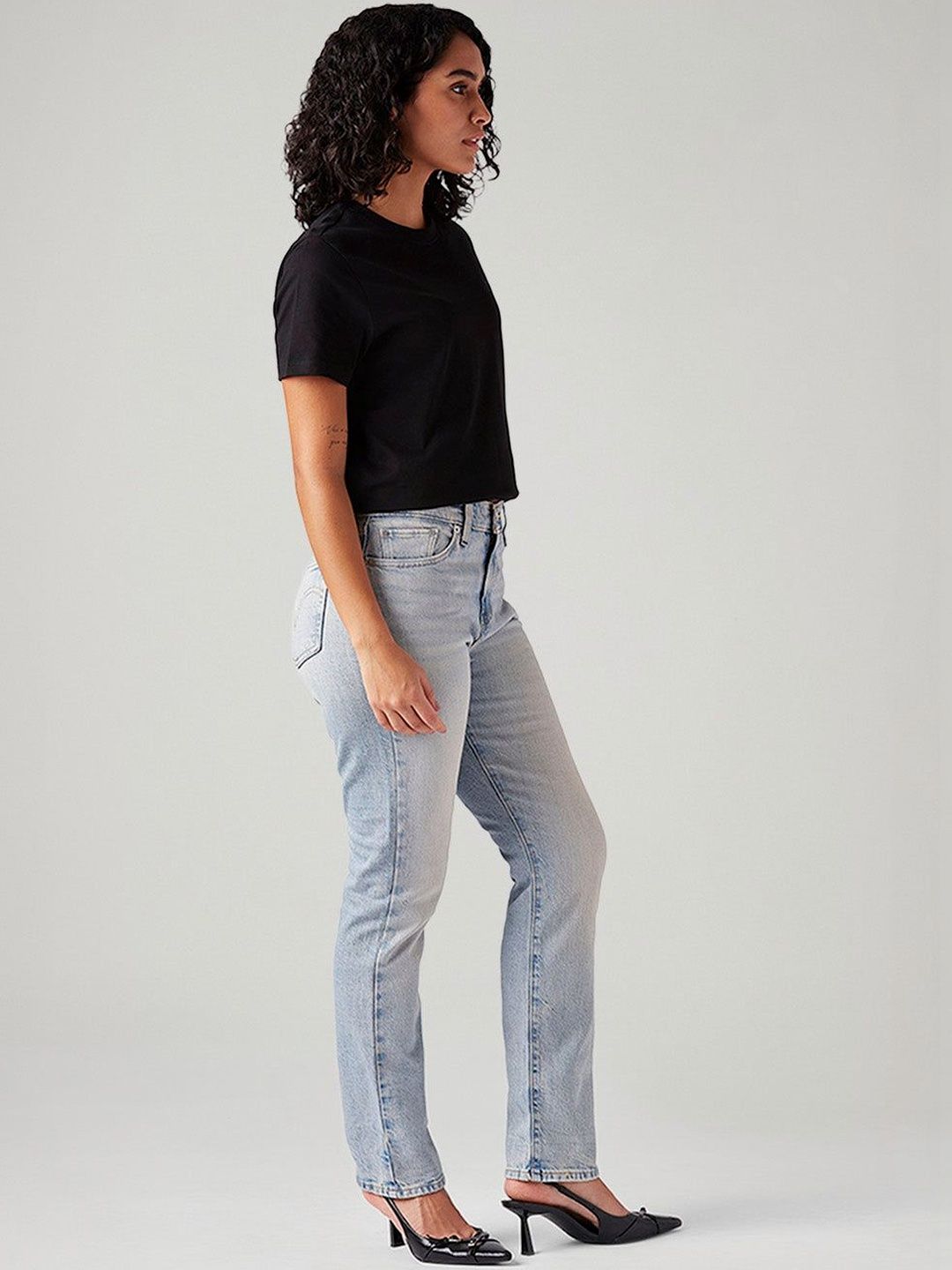 Light-Blue Wedgie Slim Fit Mid Rise Jeans