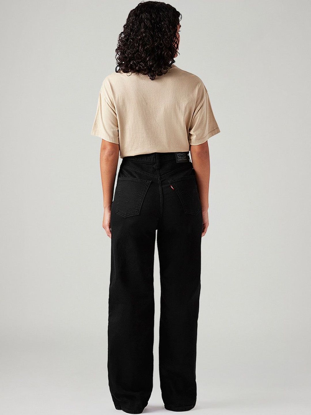 Black Loose Fit High Rise Jeans