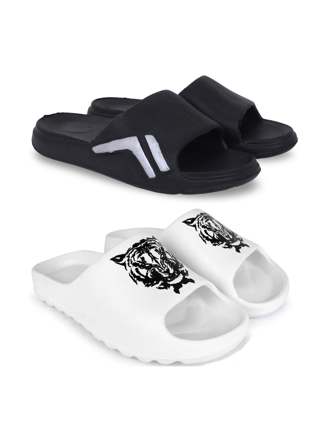 KAPYANSH Men Printed Sliders