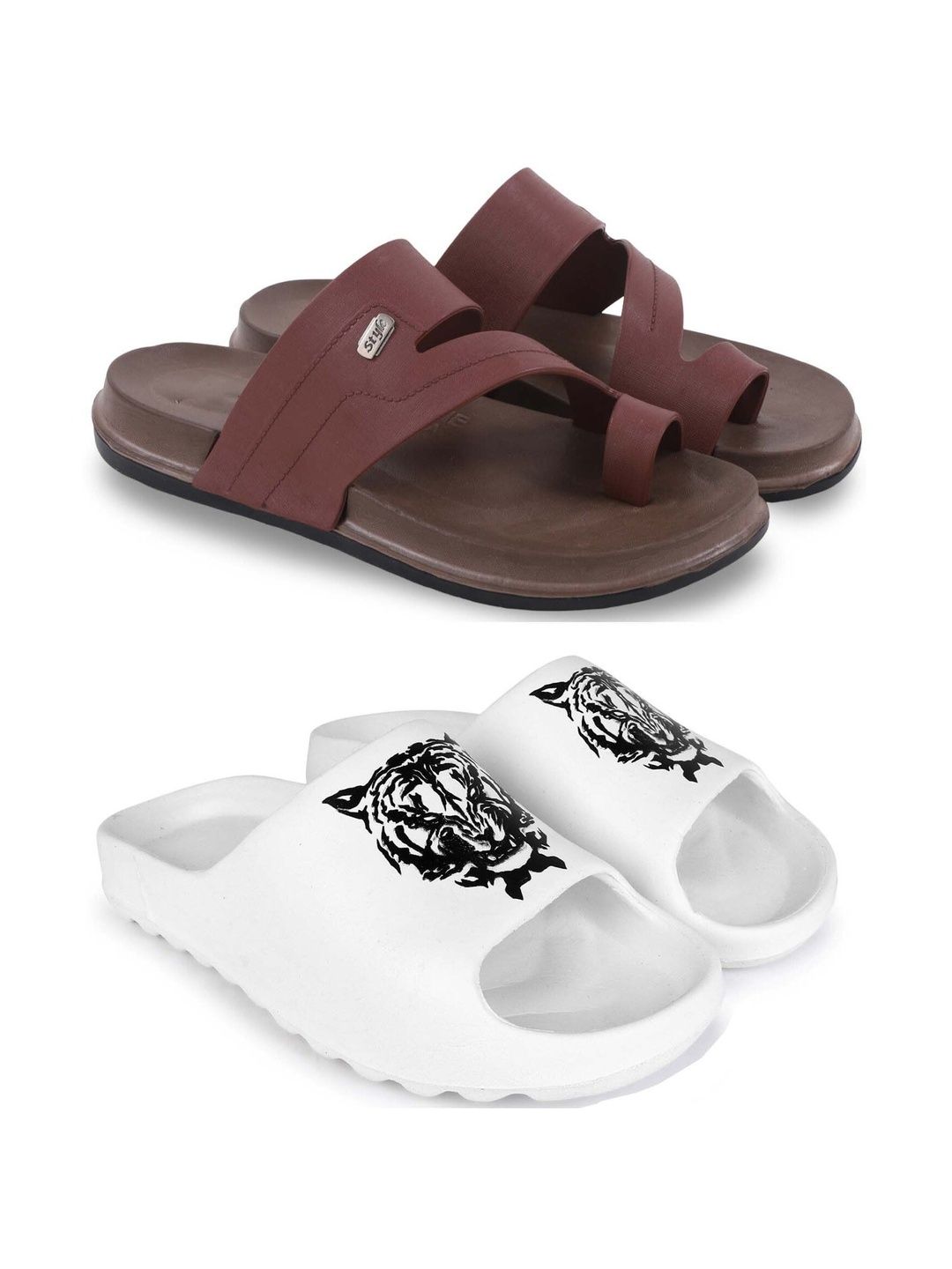 Pampy Angel Men Set Of 2 Printed Sliders