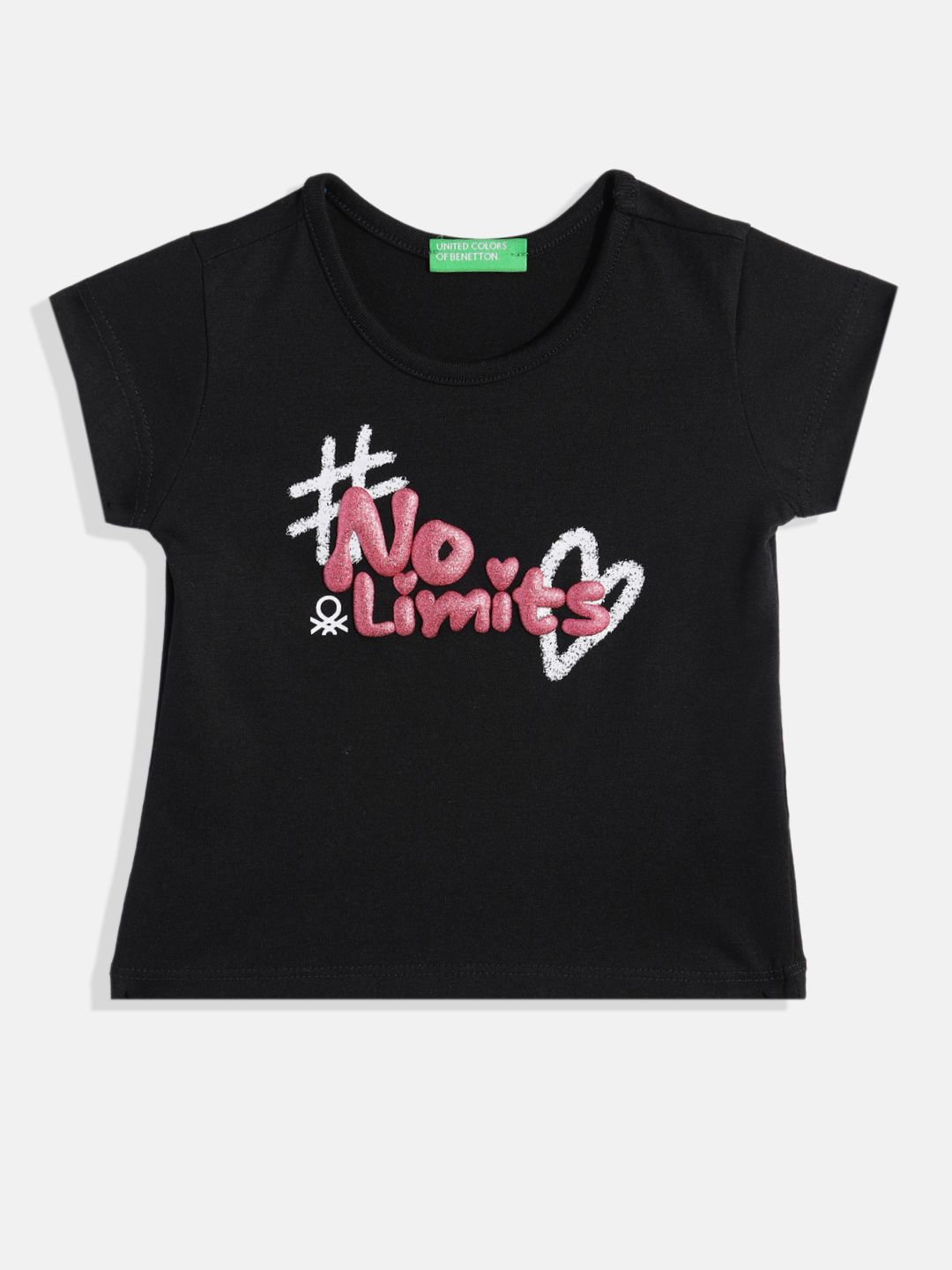 United Colors of Benetton Girls Typography Printed T-shirt