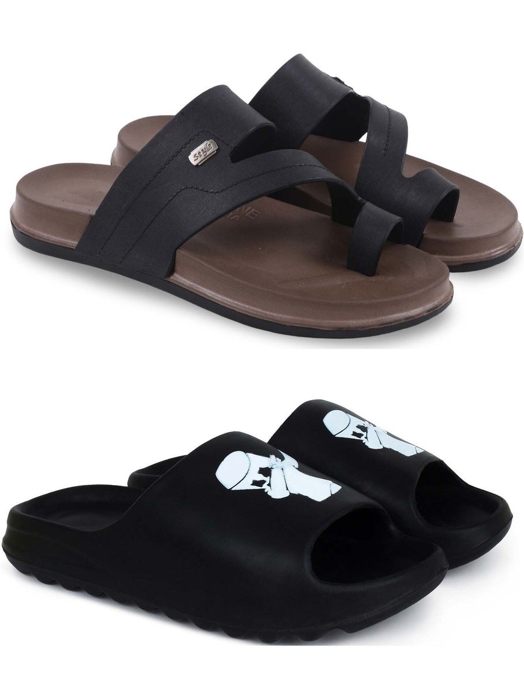Pampy Angel Men Printed Sliders