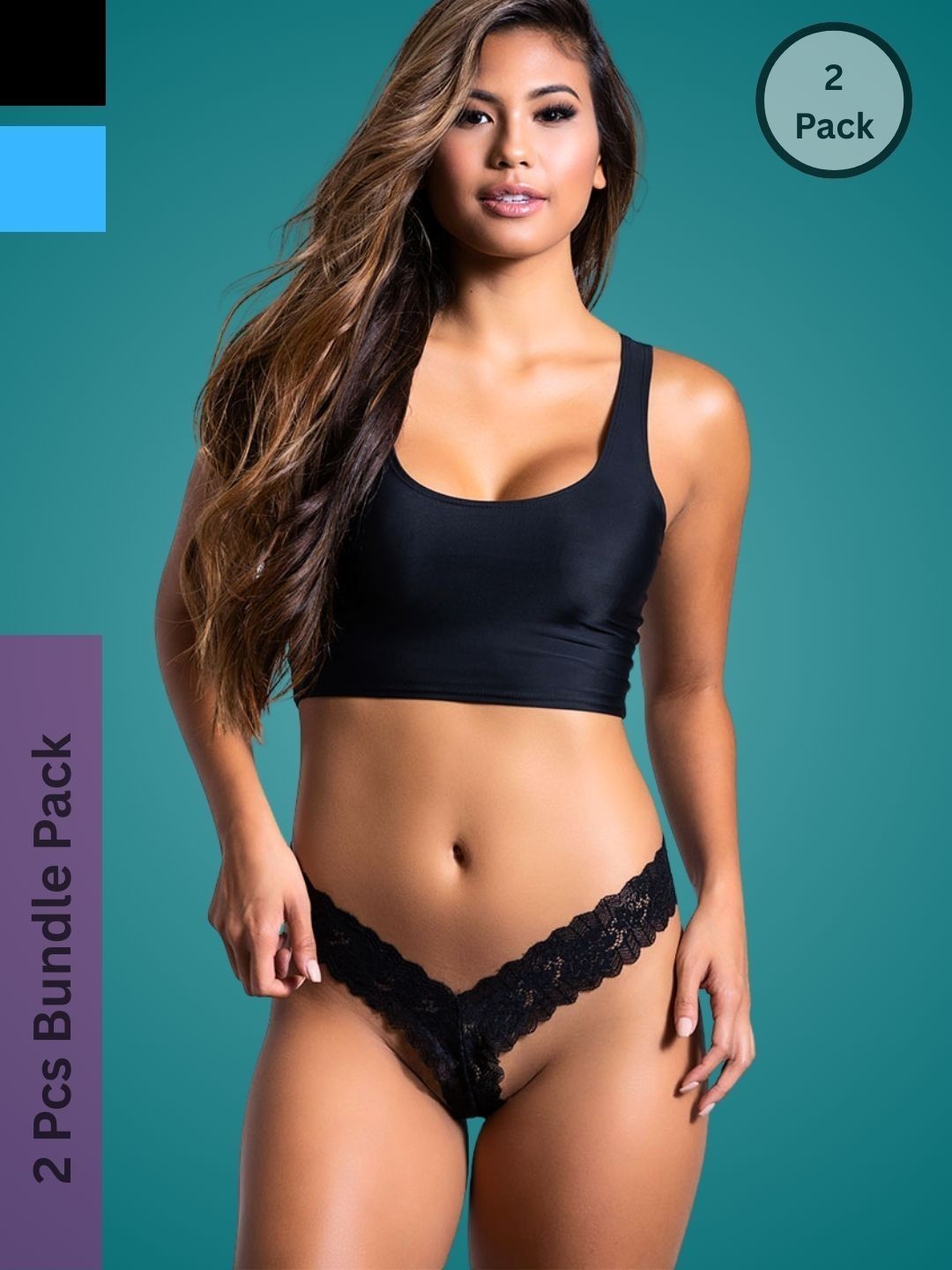 Ribald The Neech Women Pack of 2 Lace Thongs