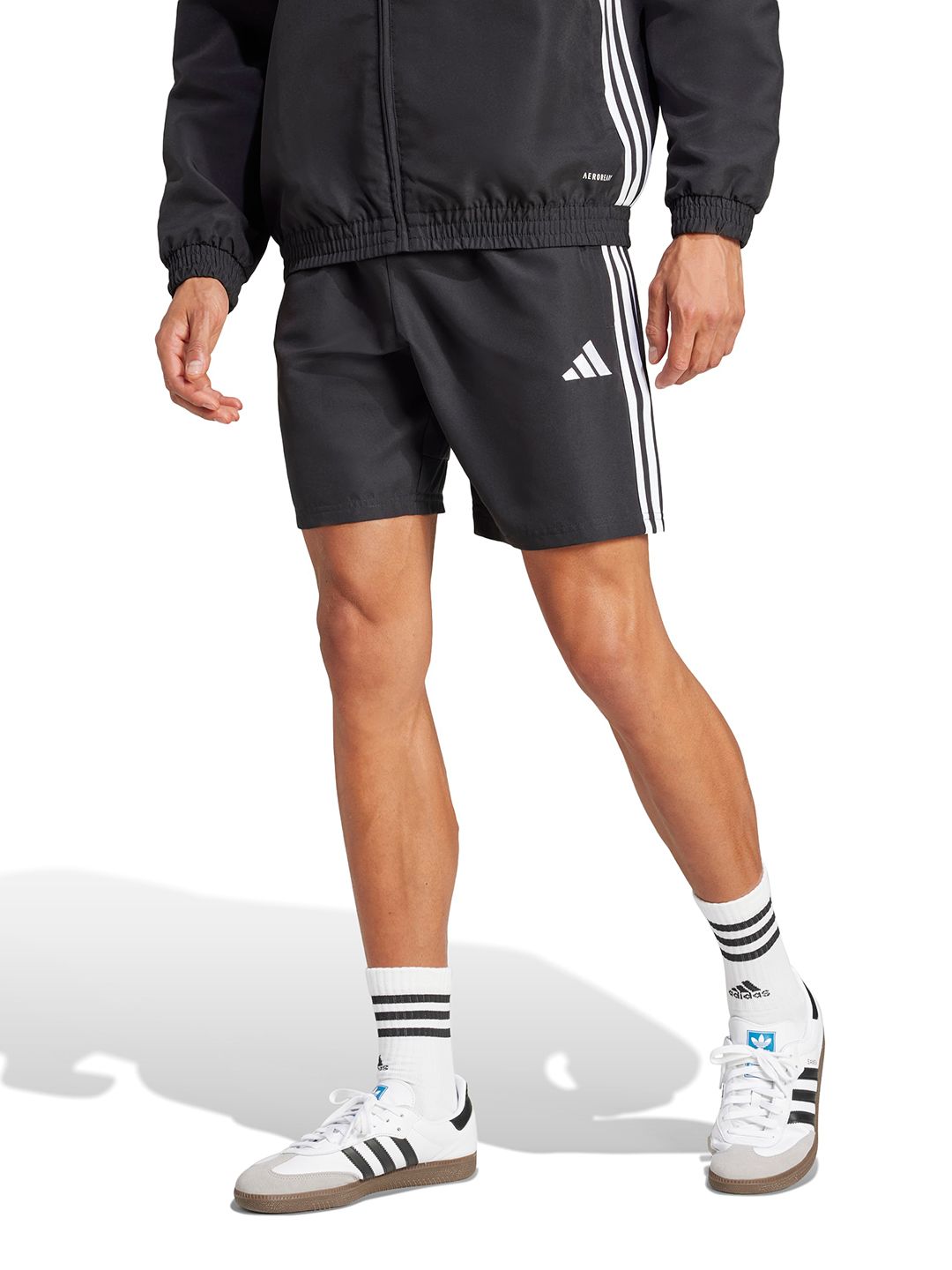 ADIDAS ADIDAS Men Tiro ES Side Striped Brand Logo Printed Aeroready Football Sports Shorts