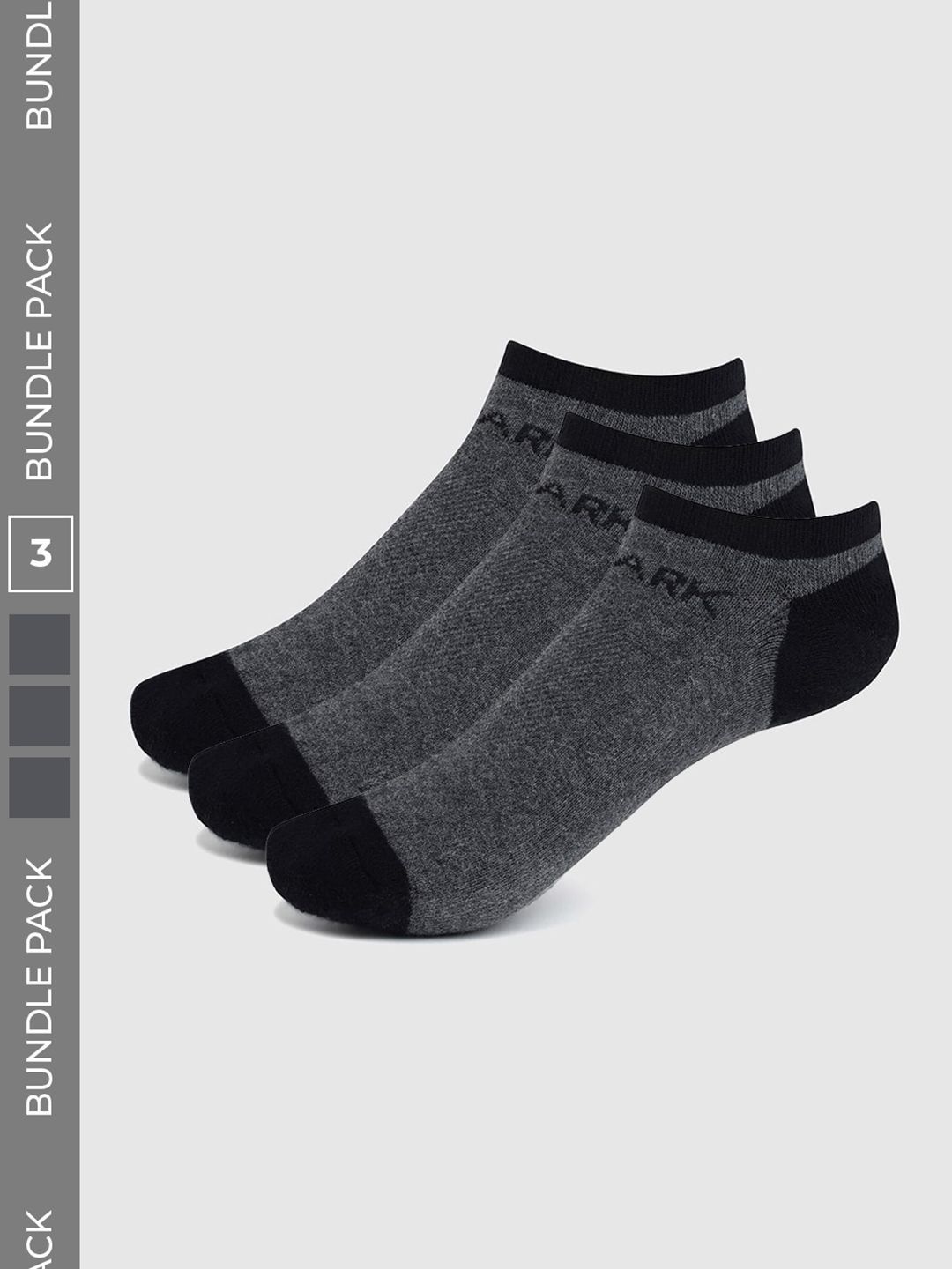 FUAARK Men Pack of 3 Cotton Blend Colourblocked Ankle Length Socks