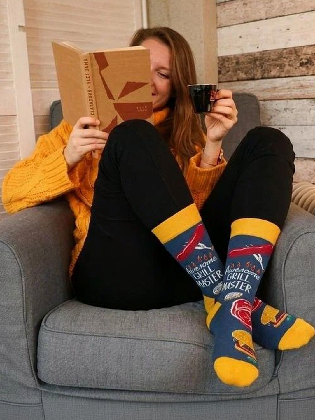 JUMPLINGS Men Cotton Patterned Calf Length Socks