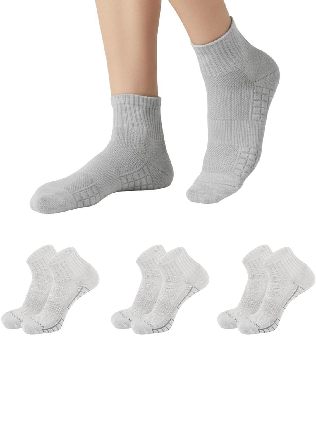 Sockscarving Men Pack of 3 Cotton Blend Patterned Ankle Length Socks