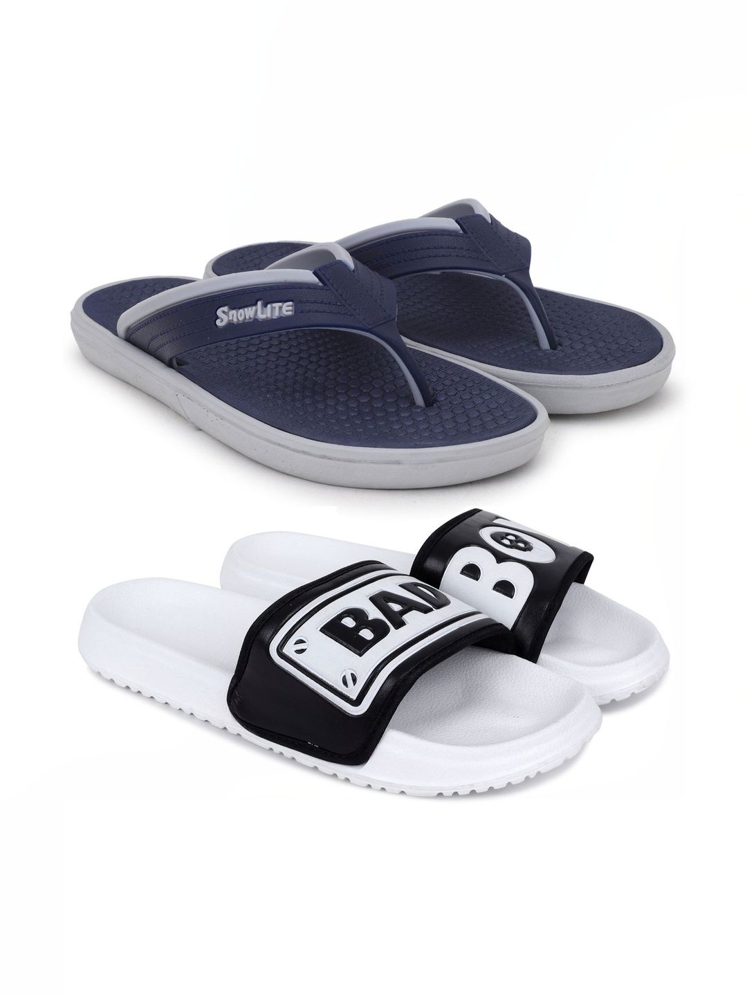 KAPYANSH Men Set Of 2 Printed Sliders