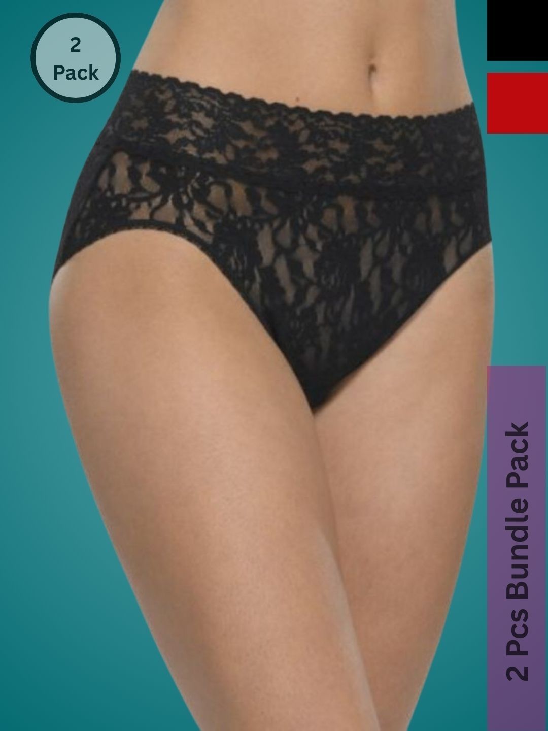 Ribald The Neech Women Pack of 2 Printed Lace Bikini