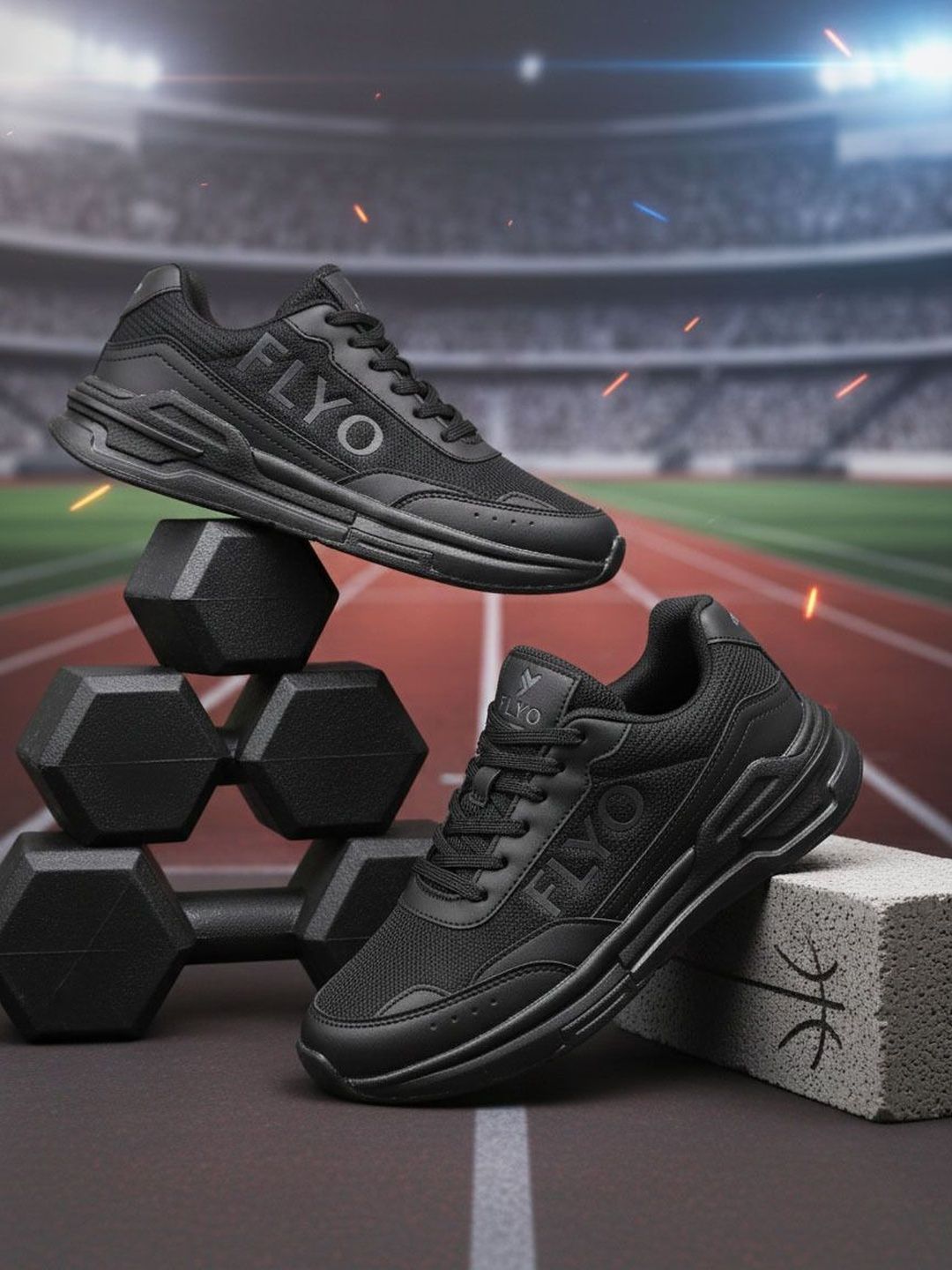 FLYO Men Mesh Training or Gym Non-Marking Shoes