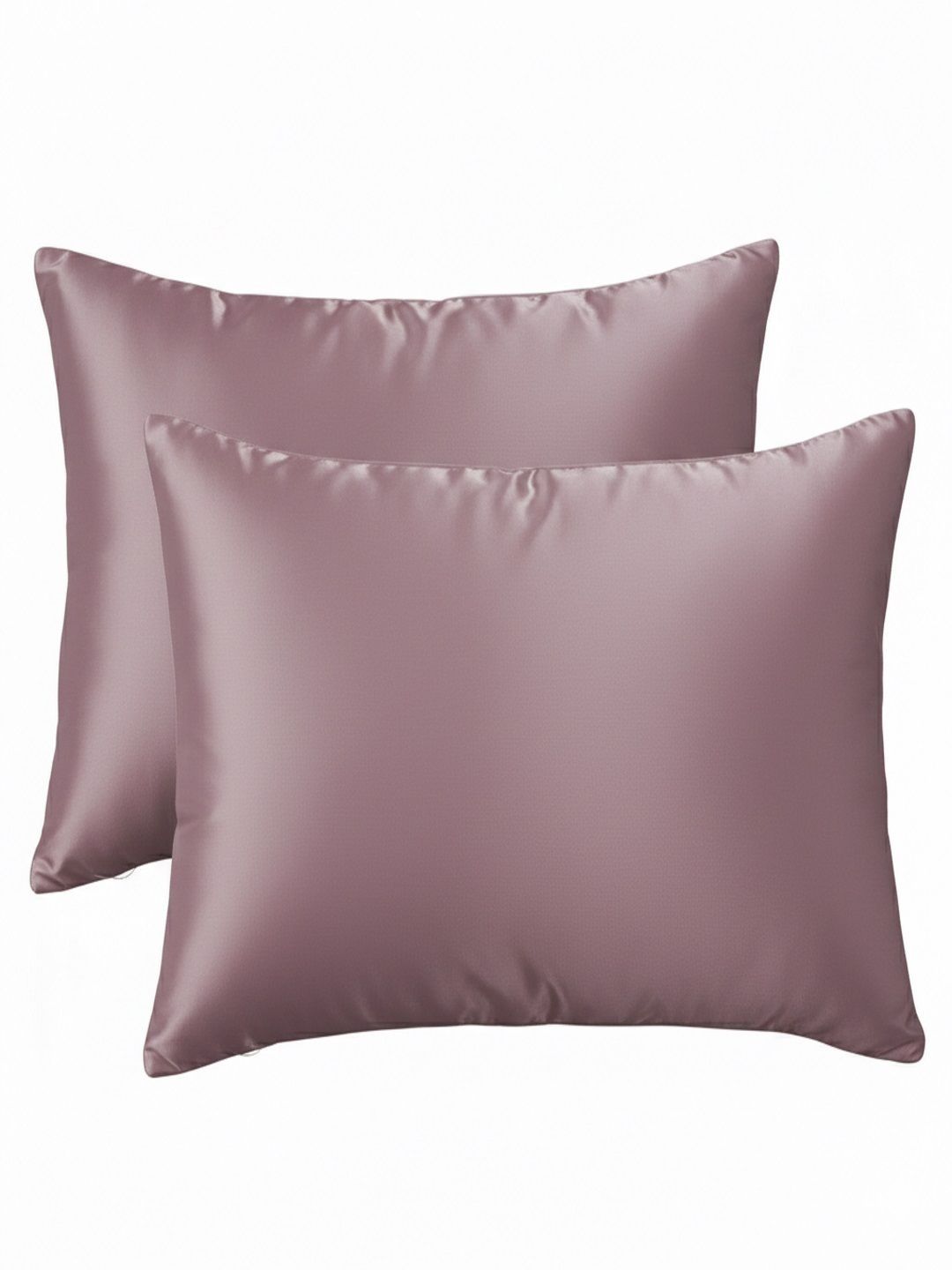 RRC RRC Lavender 2 Pieces Solid Pure Silk Blend Rectangle Pillow Covers