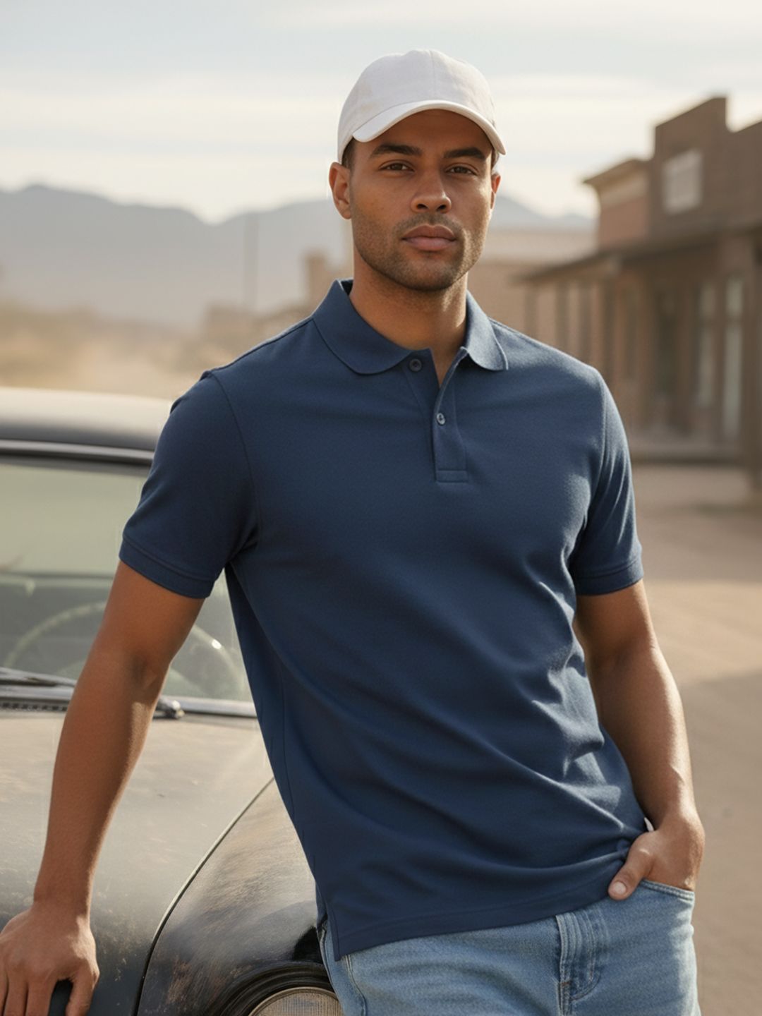 The Roadster Life Co. Men Polo Collar  Cotton T-shirt