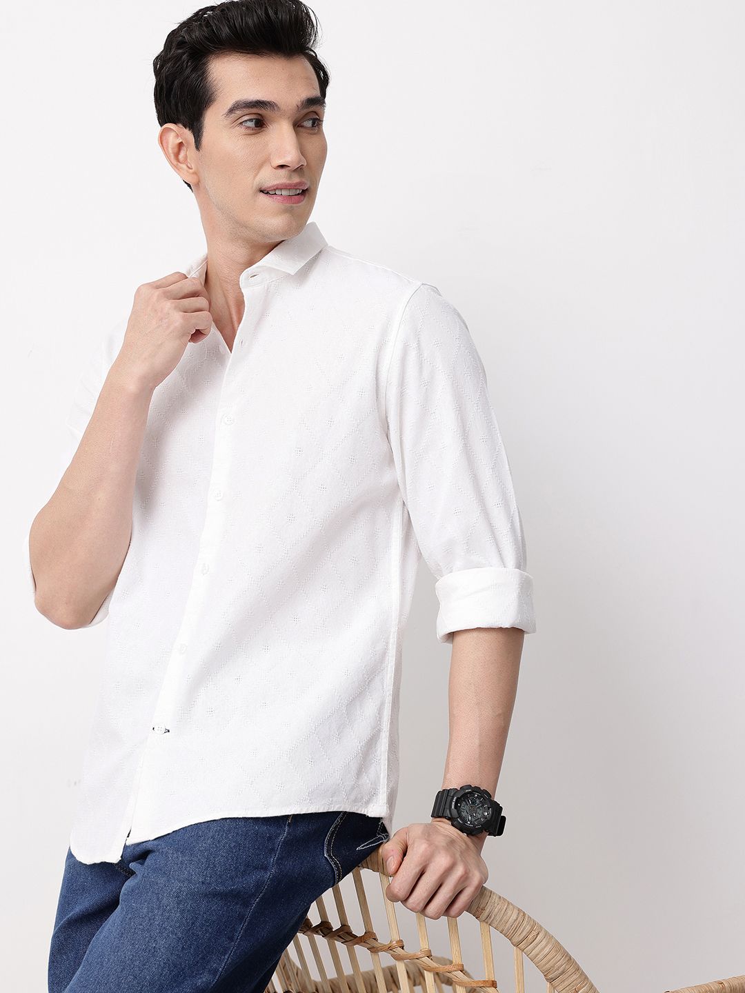 Mast & Harbour Self Designed Pure Cotton Casual Shirt