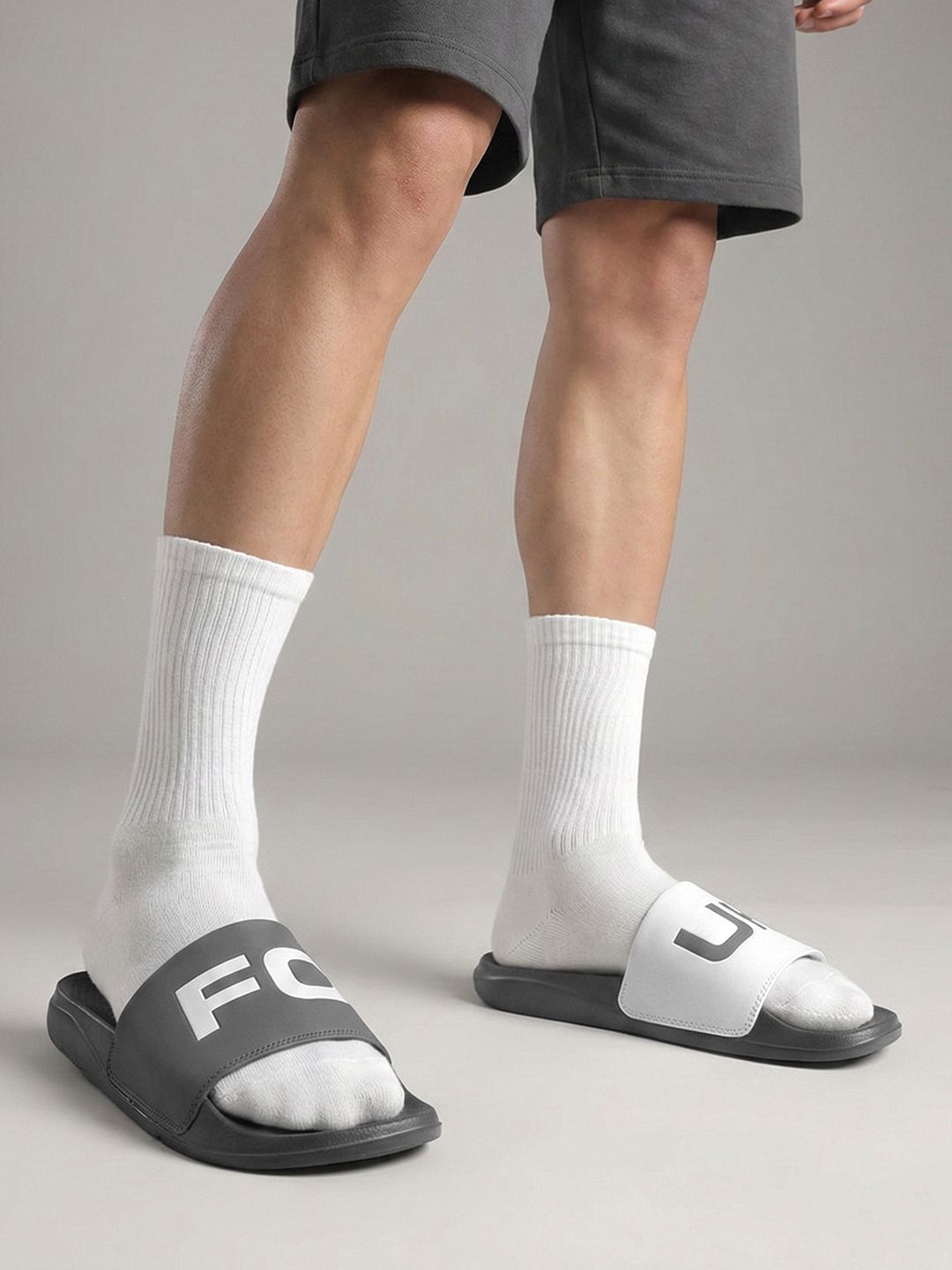 FCUK Men Printed Sliders