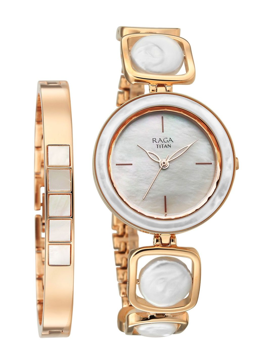 Raga Power Pearls 2.0 Quartz Analog Mother of pearl Dial Watch - 95250WM02F