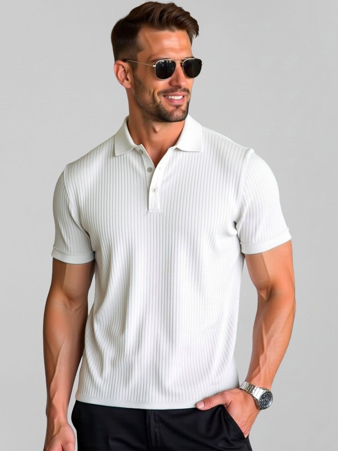 Fashion And Youth Men Polo Collar T-shirt