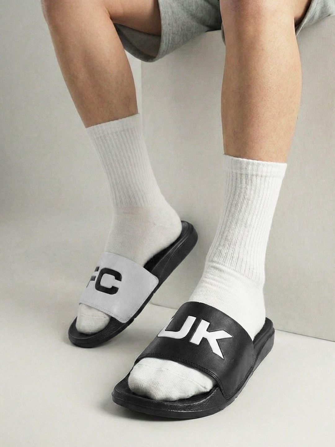 FCUK Men Printed Sliders