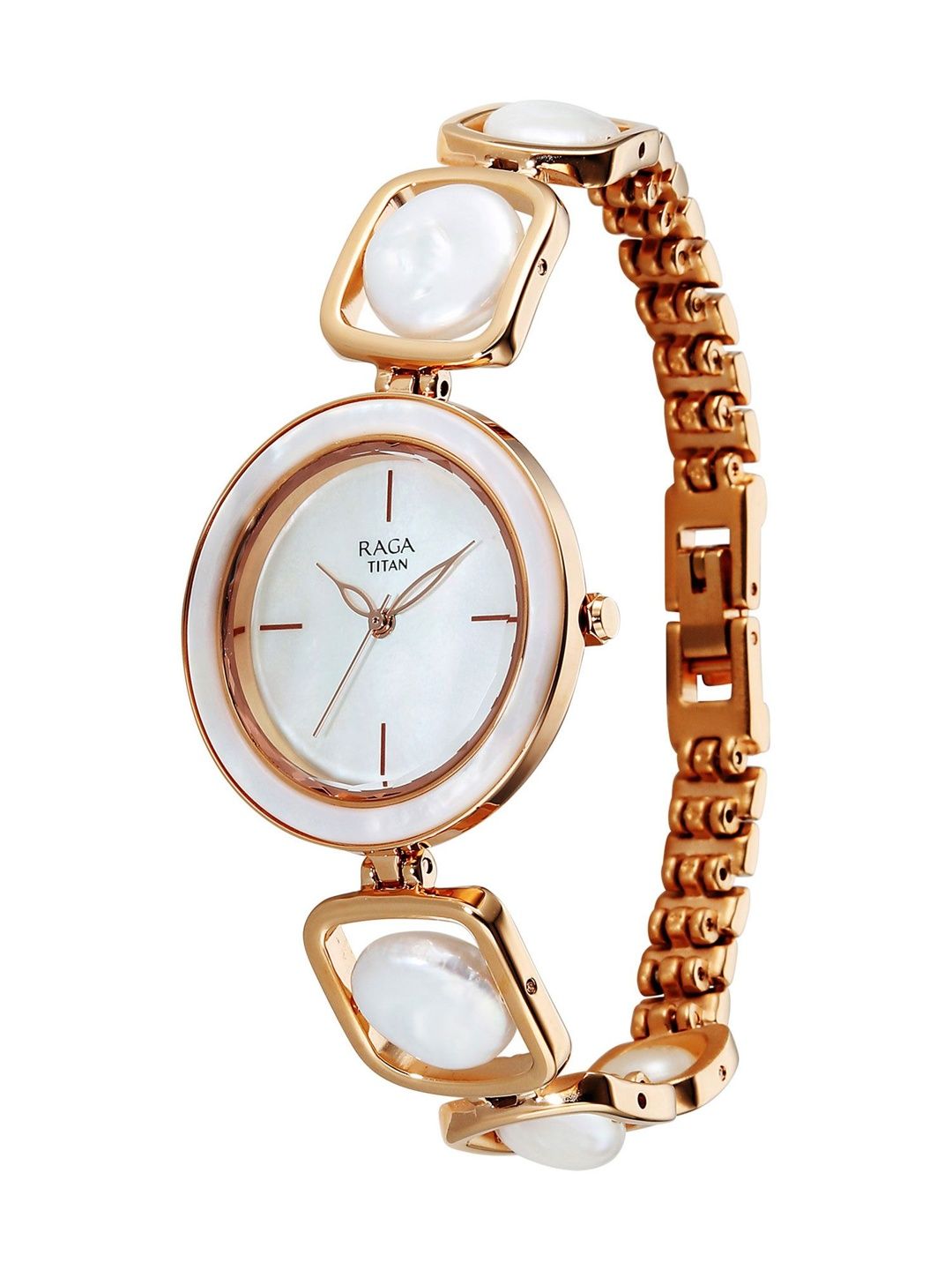 Raga Power Pearls 2.0 Quartz Analog Mother of pearl Dial Watch - 95250WM02F