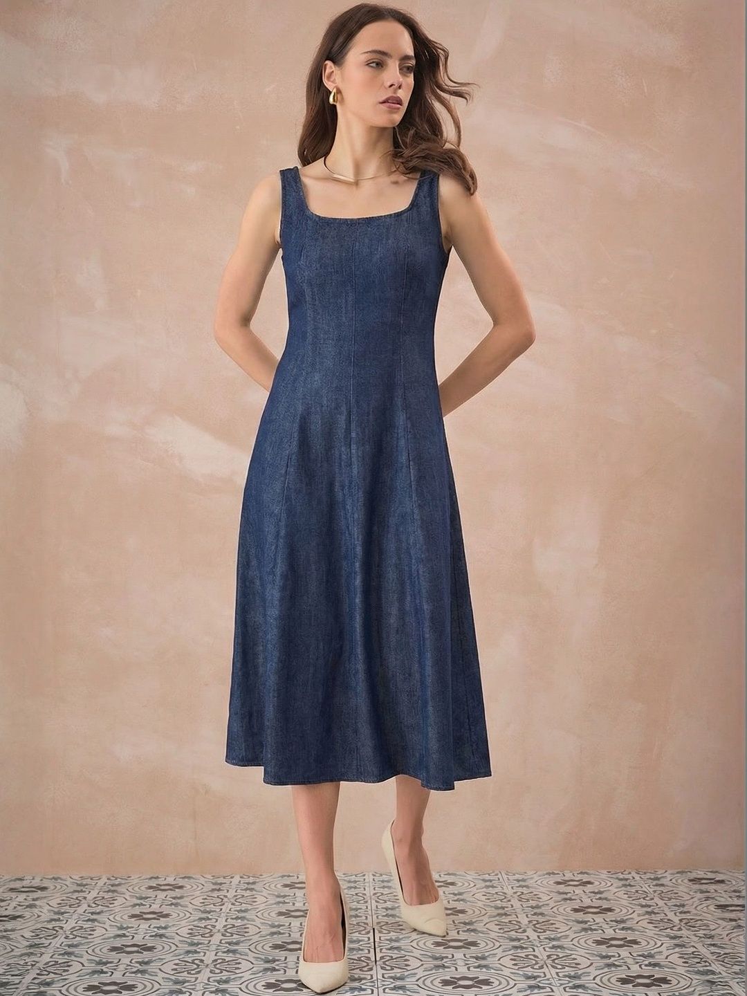 chinese dress ladies DressBerry Printed Tie-Up Net A-Line Dress  Myntra International