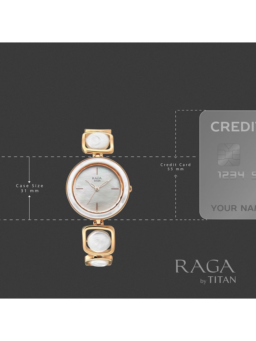 Raga Power Pearls 2.0 Quartz Analog Mother of pearl Dial Watch - 95250WM02F