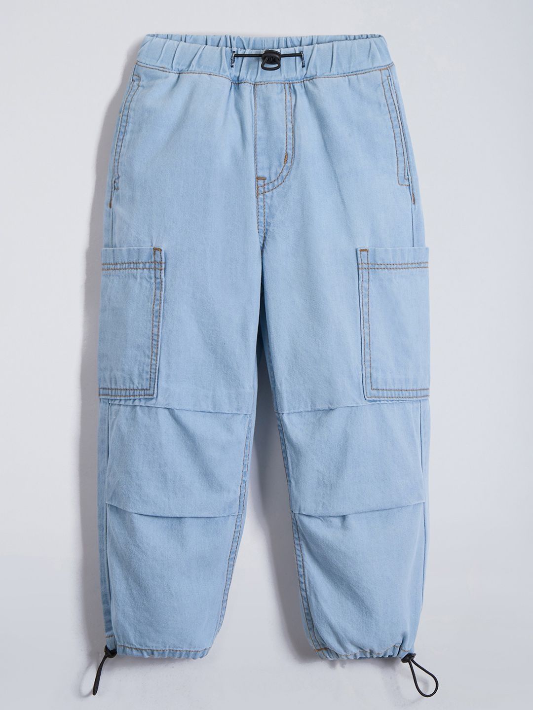 Hopscotch Girls Regular Fit High-Rise Stretchable Jeans