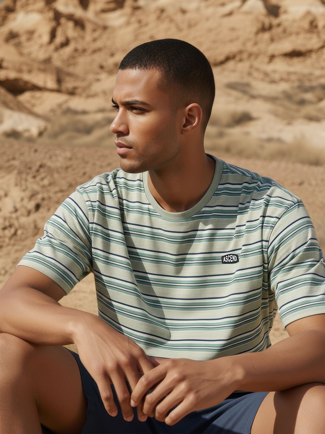 The Roadster Life Co. Striped Relaxed T-shirt