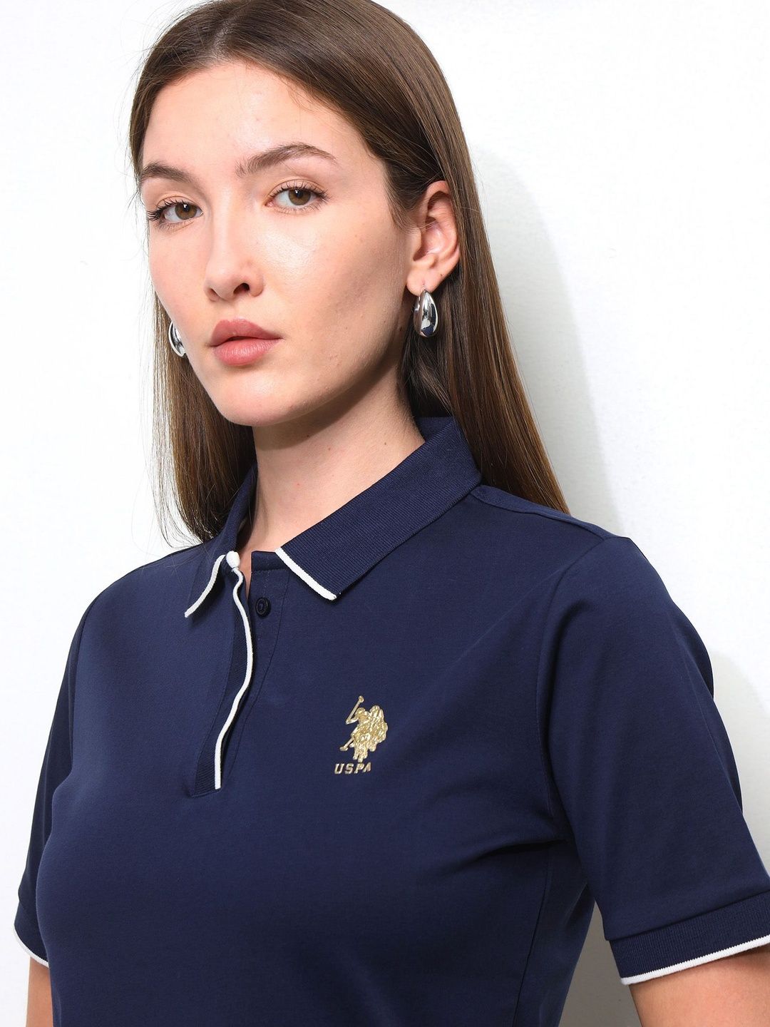 Brand Logo Polo Collar T-shirt