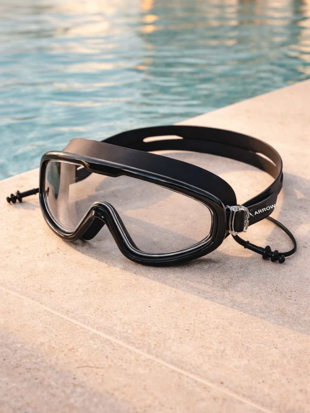 ARROWMAX Silicone Wide Lens Mirror Swimming Goggles