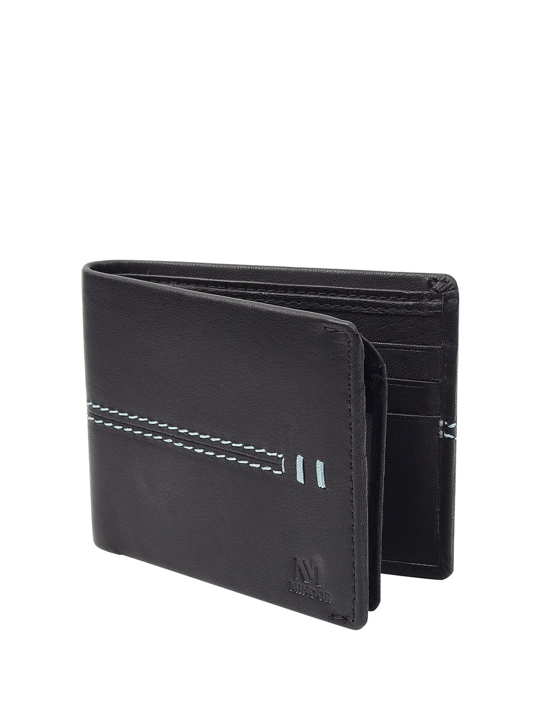 Minoor Men Textured Leather Two Fold Wallet
