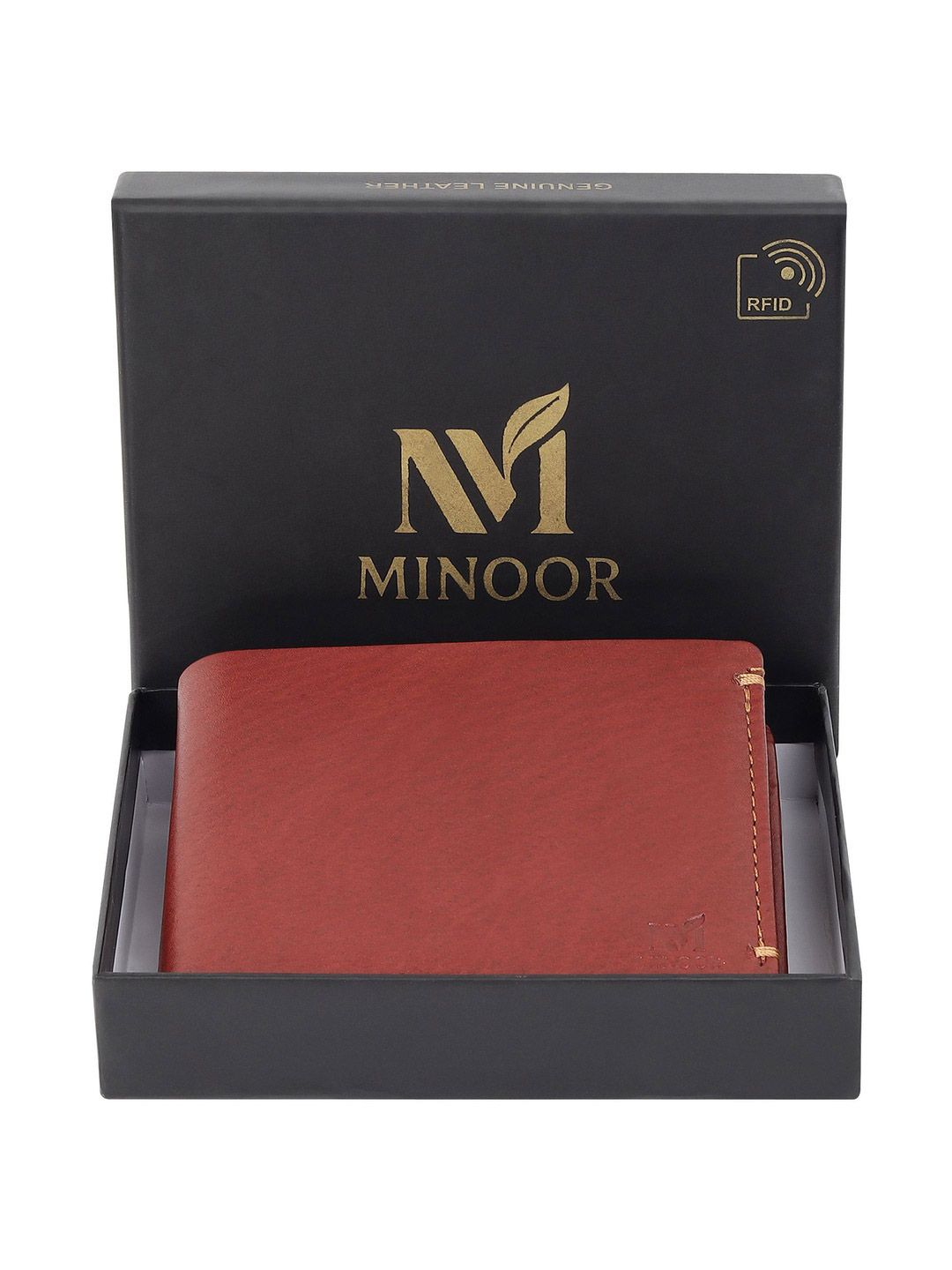 Minoor Men Leather Two Fold Wallet