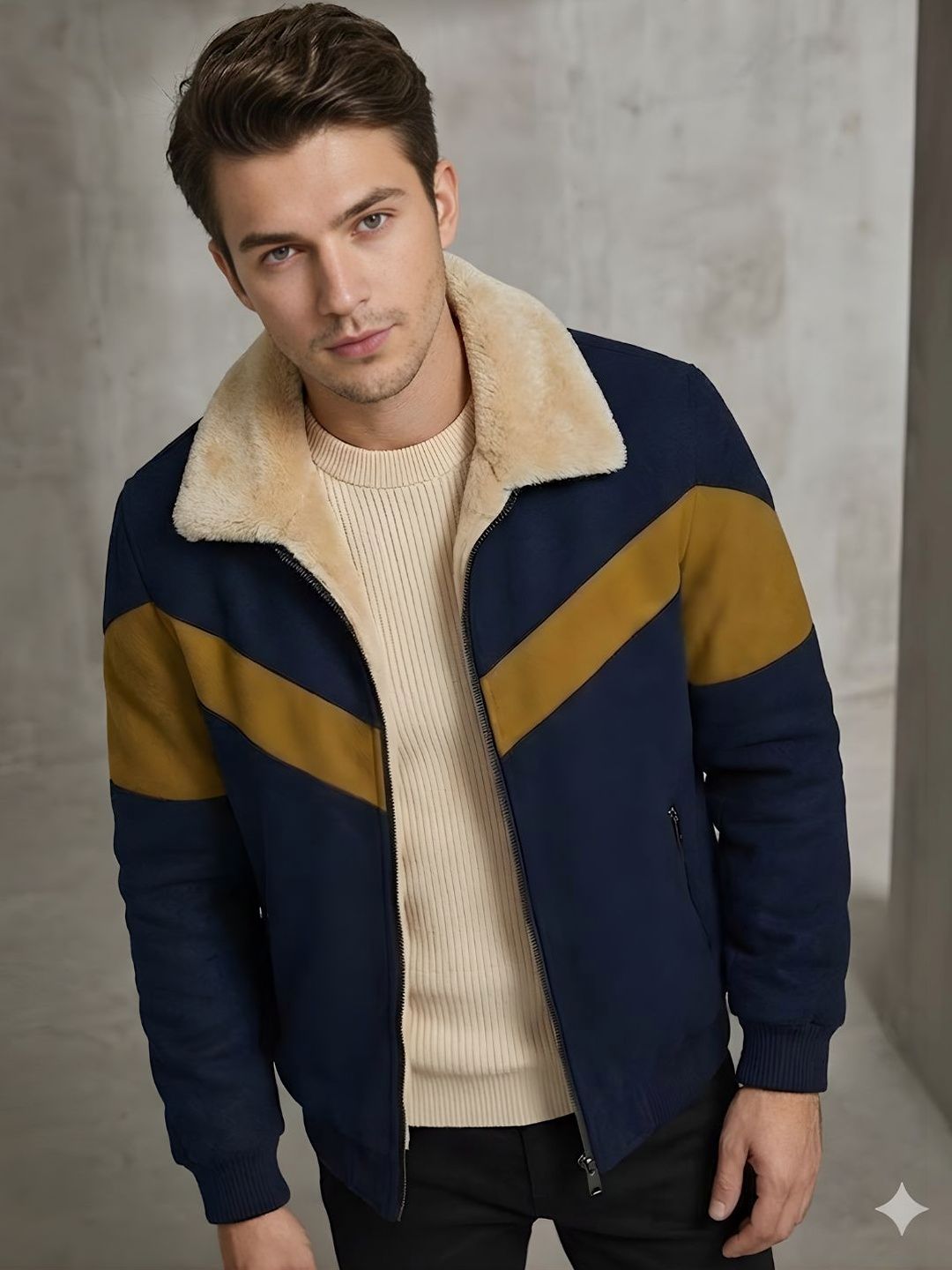 MIA FASHION Men Colourblocked Windcheater Outdoor Bomber Jacket