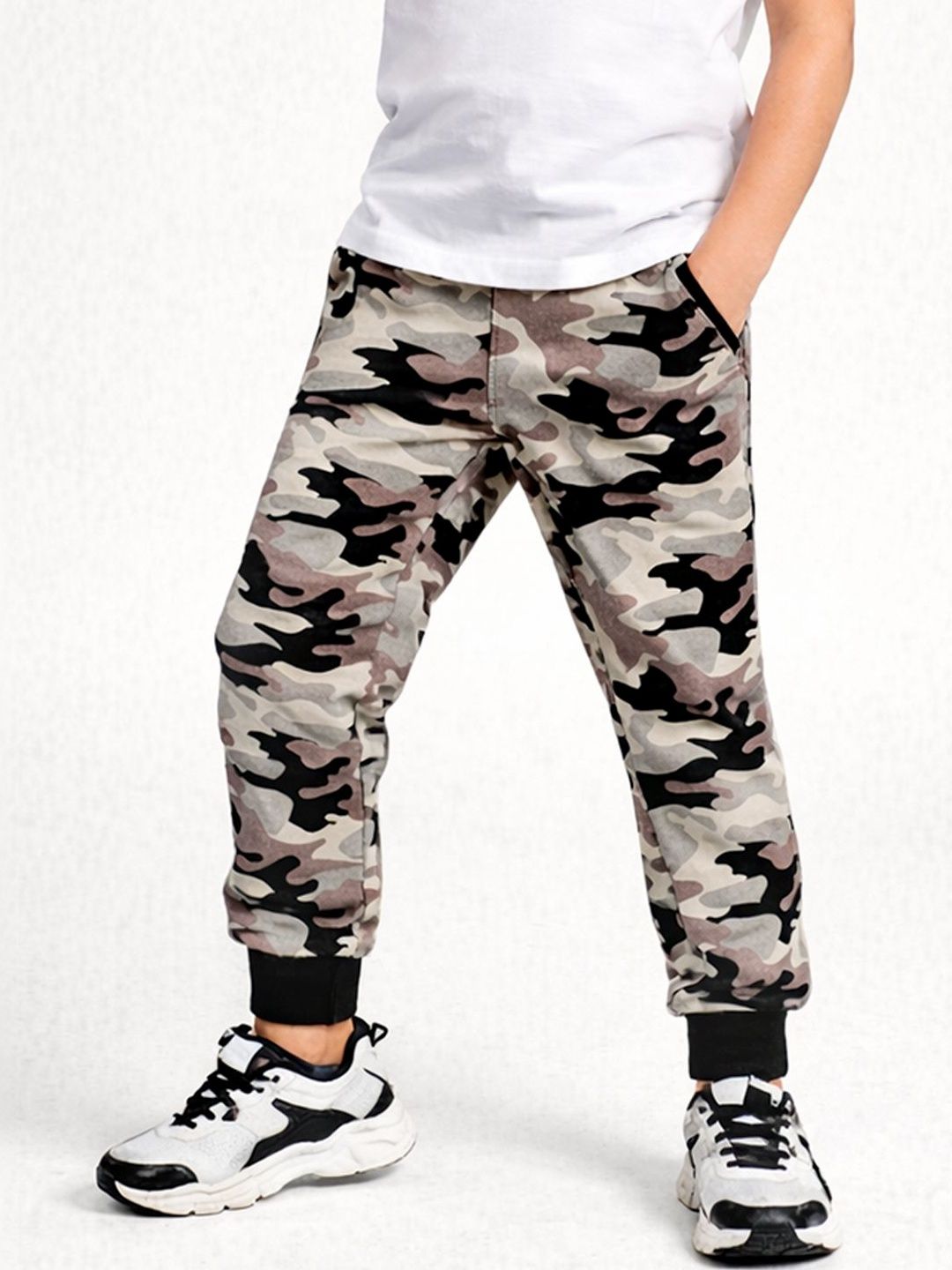 YK X Wildwoods YK X Wildwoods Boys Regular Fit Camouflage Training Joggers
