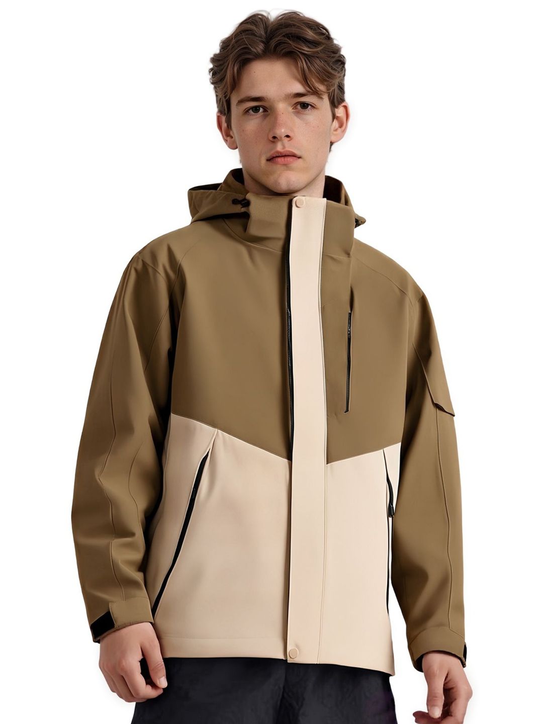 venzina Men Colourblocked Windcheater Outdoor Woven Jacket