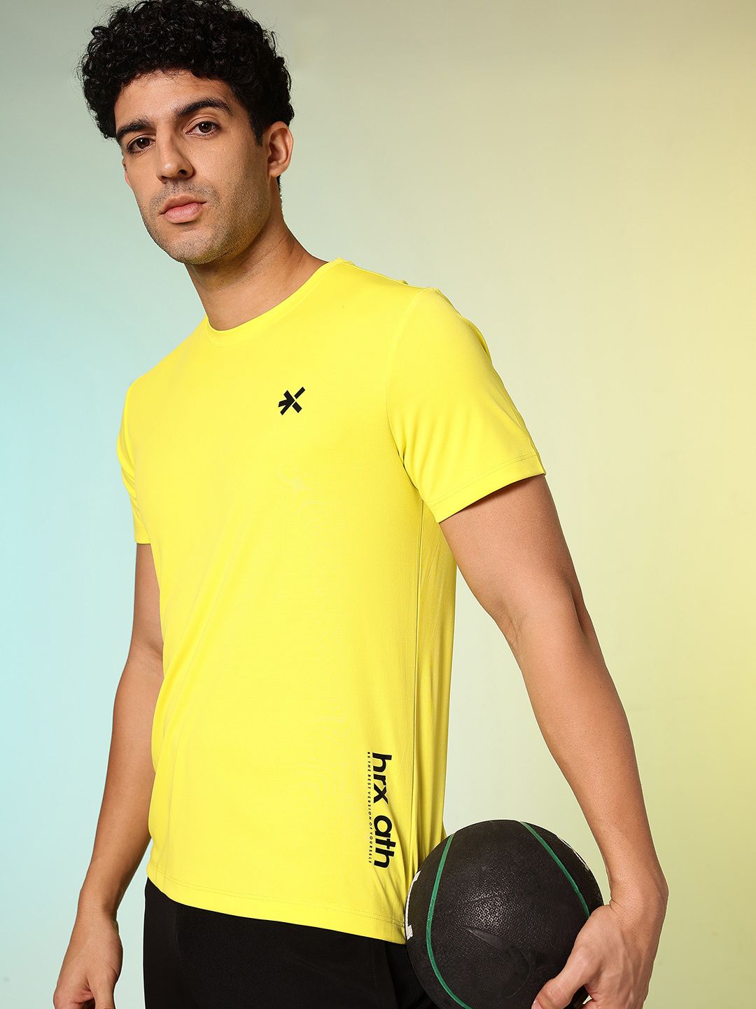 HRX by Hrithik Roshan Brand Logo Printed Training T-shirt
