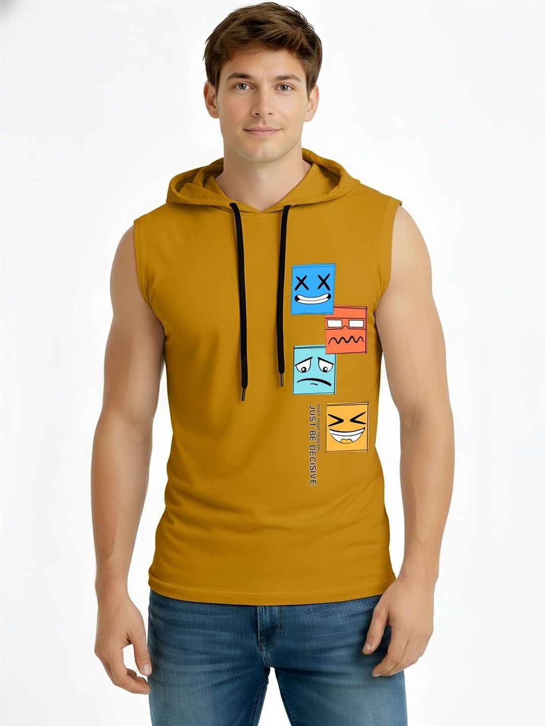 MINISTRY OF FRIENDS Men Printed Hooded T-shirt