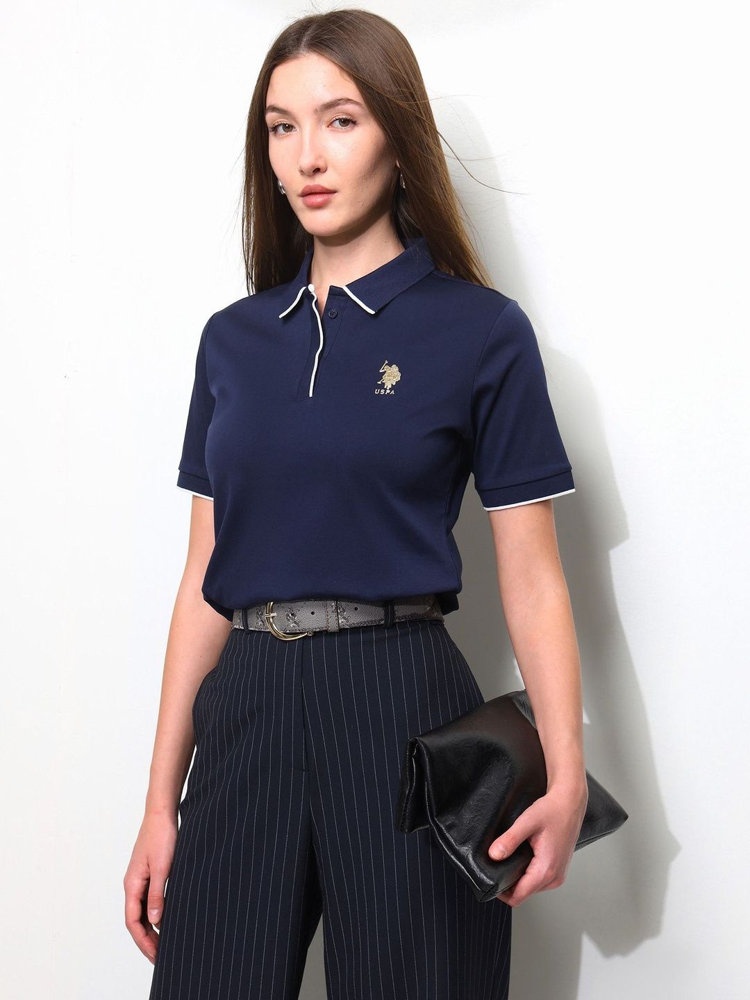 Brand Logo Polo Collar T-shirt