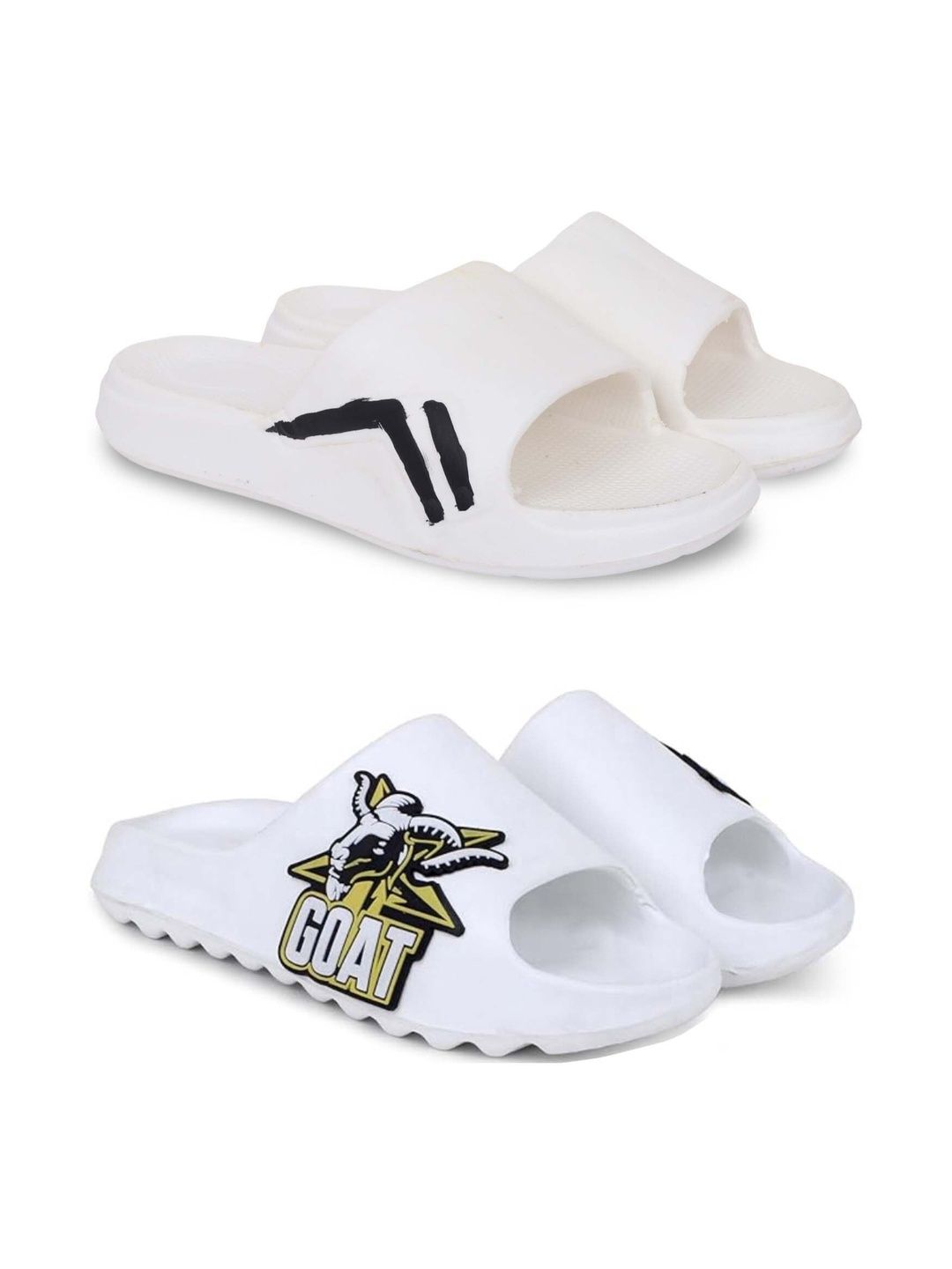 KAPYANSH Men Printed Sliders