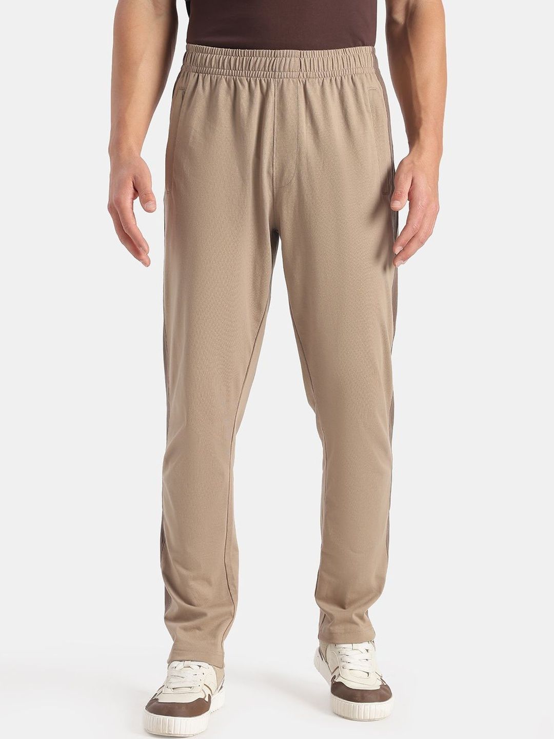 Jockey Combed Cotton Rich Slim Fit Trackpant with Zipper Media Pocket-AM75