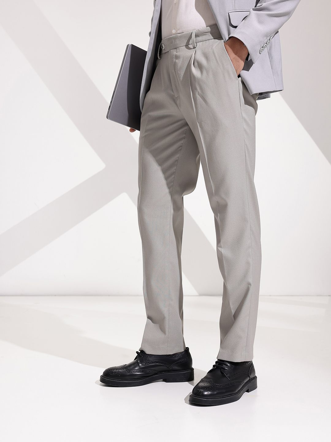 INVICTUS Men Pleated Formal Trousers