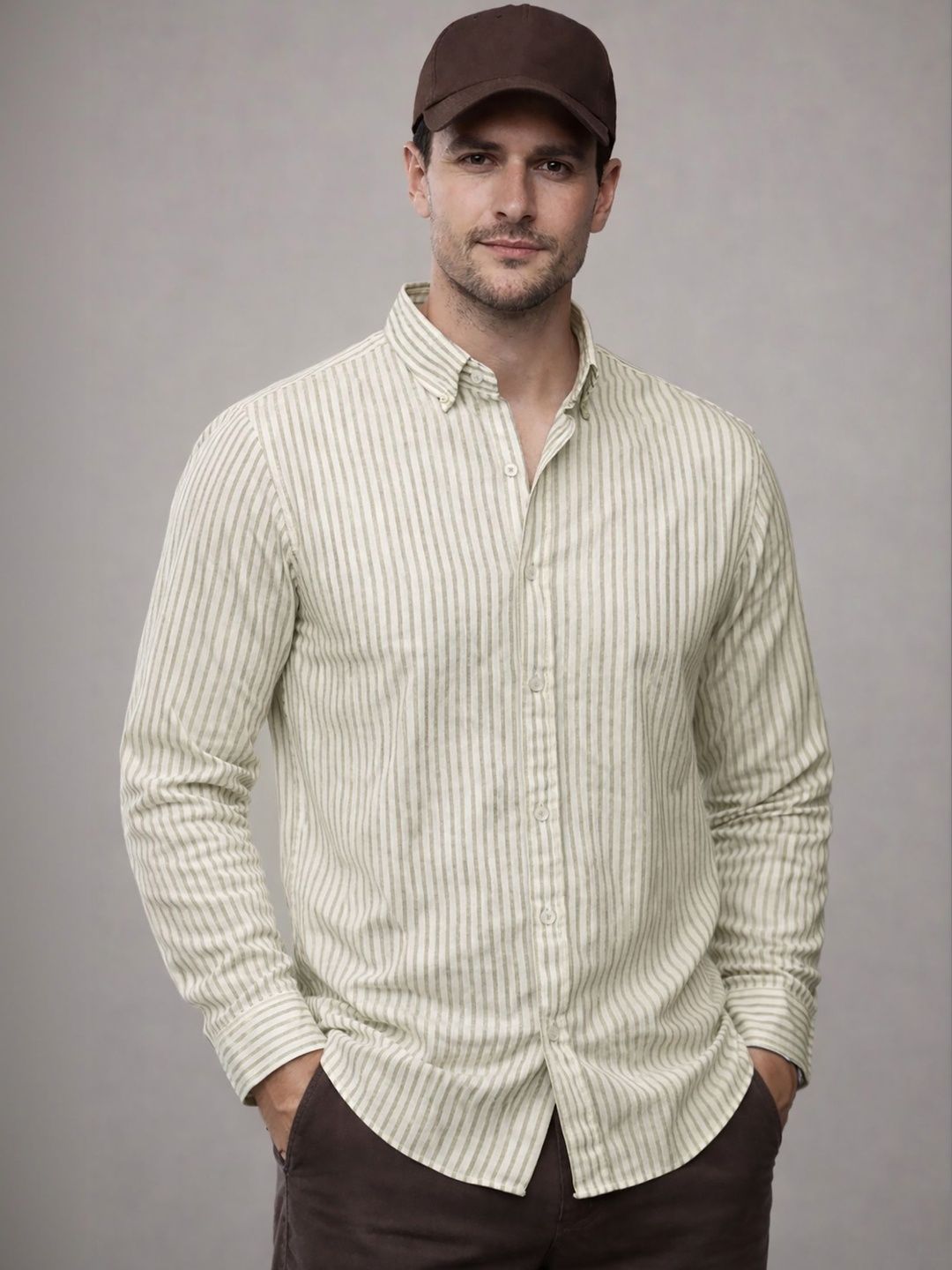 MISCHIEF MONKEY Men Striped Casual Shirt