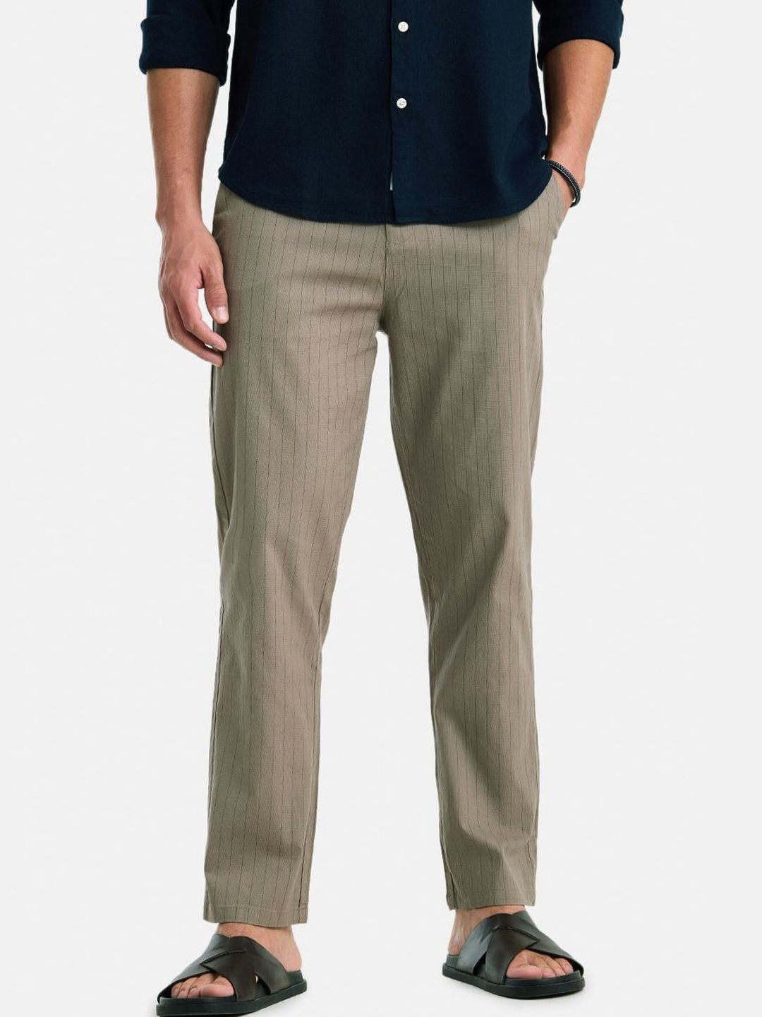 Snitch Men Striped Trousers