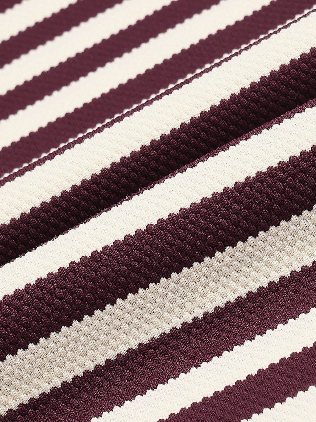 Striped Polo Collar T-shirt