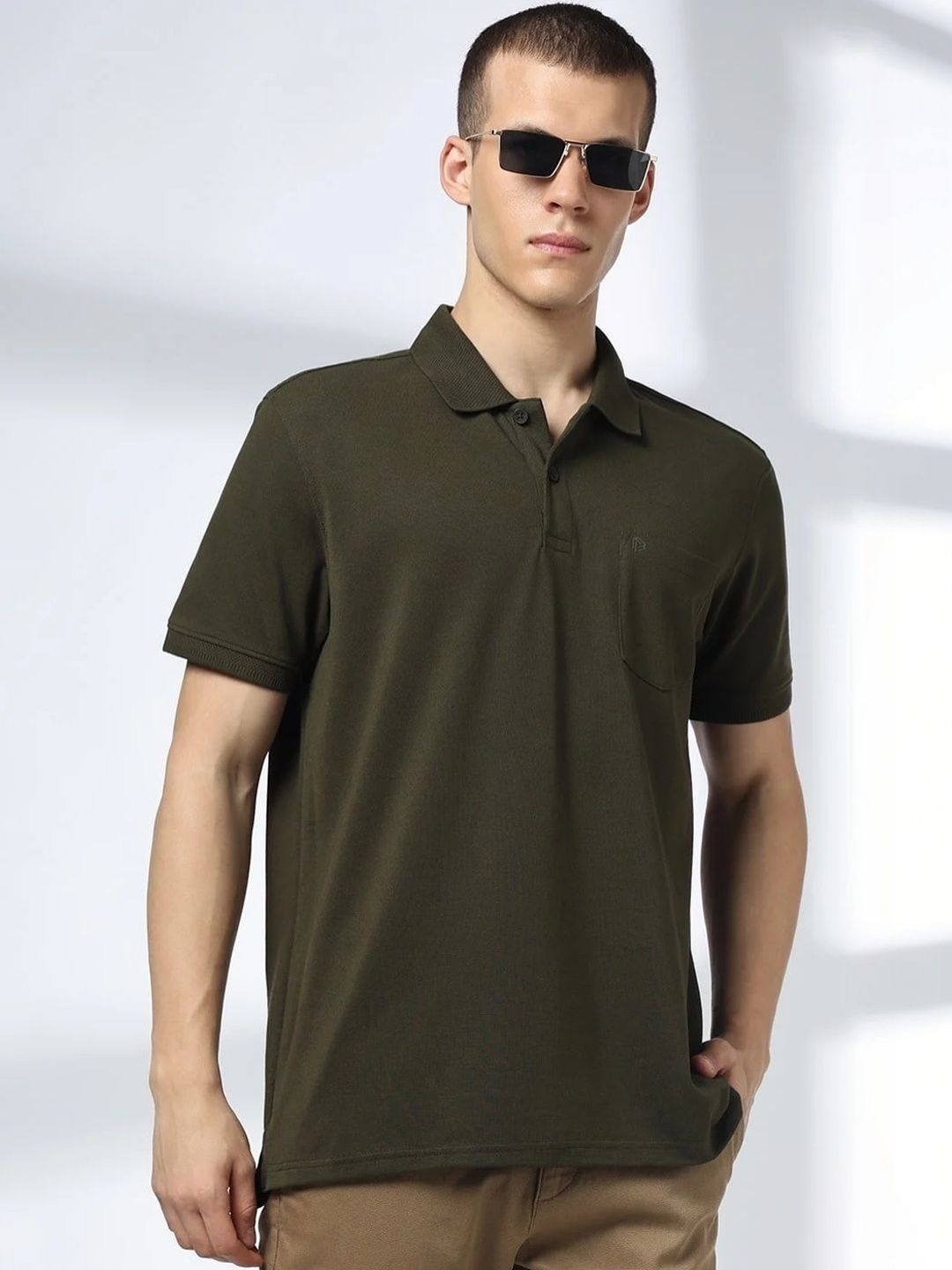John Players Men Polo Collar T-shirt
