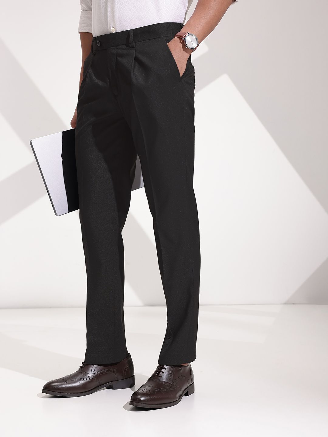 INVICTUS Men Pleated Formal Trousers