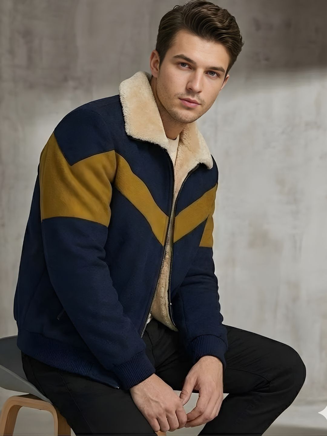 MIA FASHION Men Colourblocked Windcheater Bomber Jacket