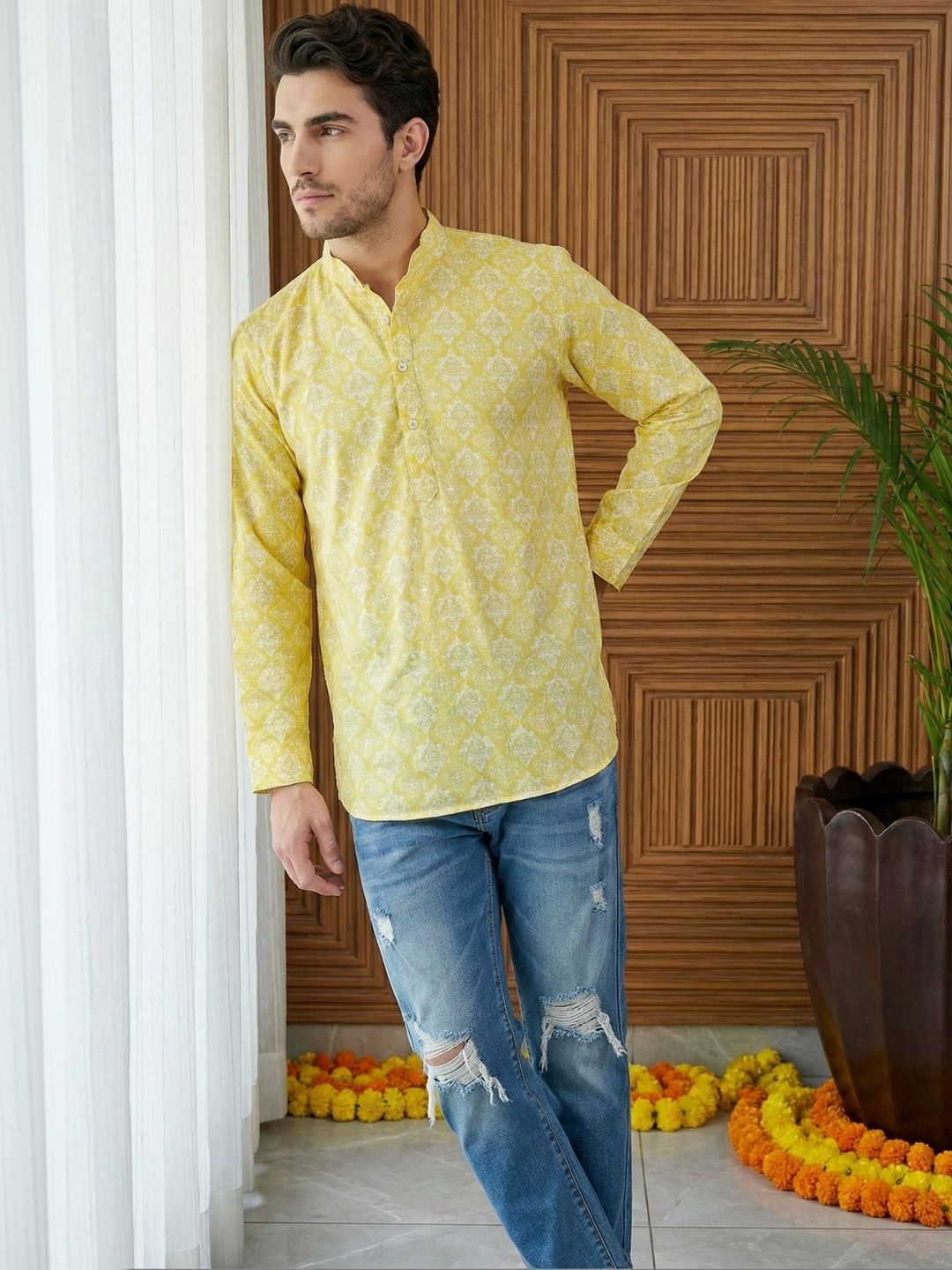Jompers Men Printed Kurta