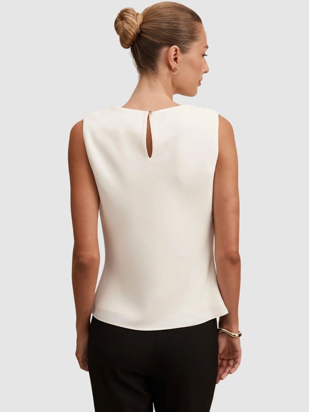 Cowl Neck Satin Top