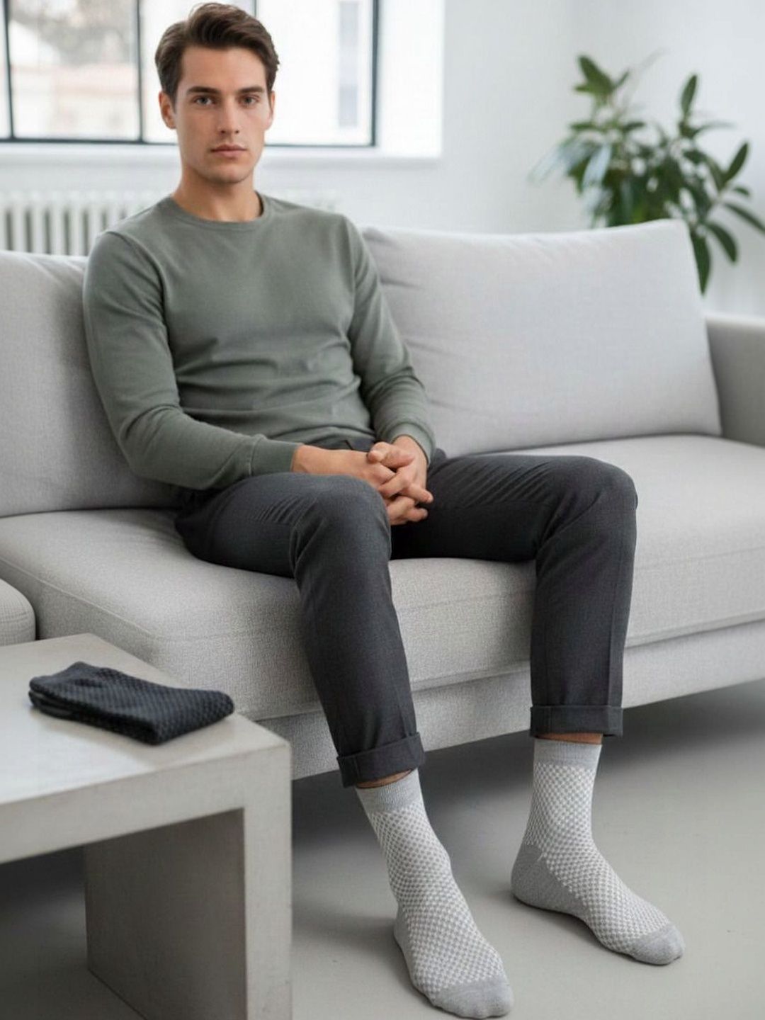Moda Rapido Men Pack of 2 Cotton Blend Assorted Patterned Calf Length Socks